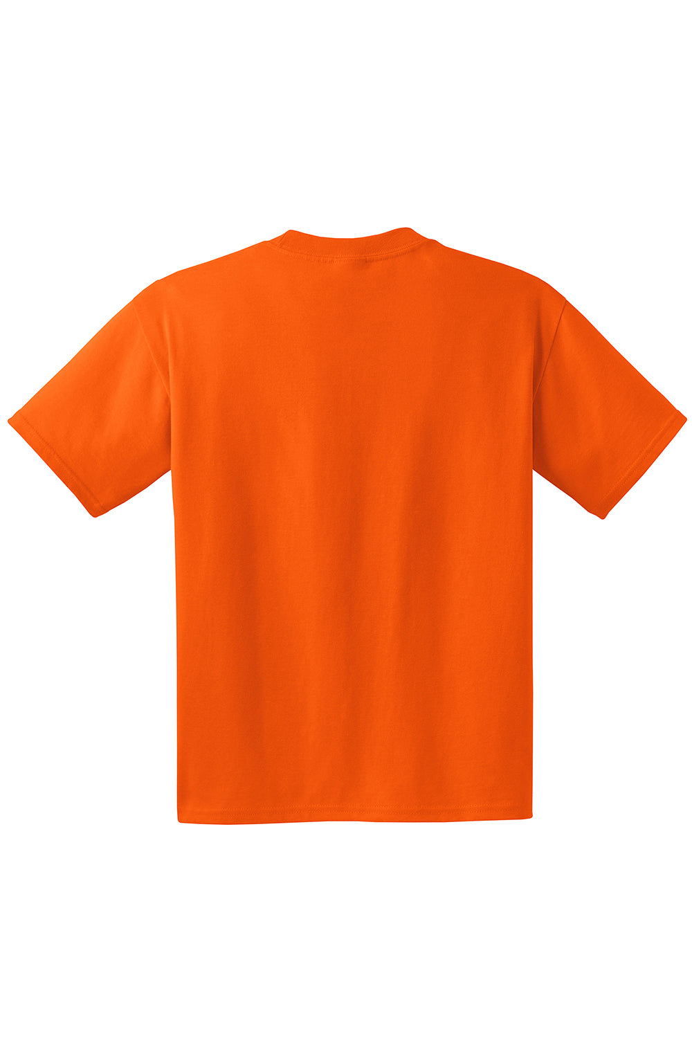 Hanes 5190/5190P Mens Beefy-T Short Sleeve Crewneck T-Shirt w/ Pocket Orange Flat Back