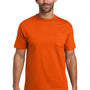 Hanes Mens Beefy-T Short Sleeve Crewneck T-Shirt w/ Pocket - Orange