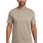 Hanes Mens Beefy-T Short Sleeve Crewneck T-Shirt w/ Pocket - Sand