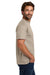 Hanes 5190/5190P Mens Beefy-T Short Sleeve Crewneck T-Shirt w/ Pocket Sand Model Side