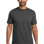 Hanes Mens Beefy-T Short Sleeve Crewneck T-Shirt w/ Pocket - Smoke Grey