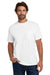 Hanes 5190/5190P Mens Beefy-T Short Sleeve Crewneck T-Shirt w/ Pocket White Model Front