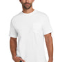 Hanes Mens Beefy-T Short Sleeve Crewneck T-Shirt w/ Pocket - White