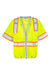 Kishigo 1550-1551 Mens Premium Brilliant Series Heavy Duty Class 3 Vest Lime Green Flat Front