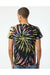 Dyenomite 200MS Mens Spiral Tie Dyed Short Sleeve Crewneck T-Shirt Aurora Model Back