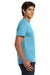 Hanes 5250/5250T Mens ComfortSoft Short Sleeve Crewneck T-Shirt Aquatic Blue Model Side