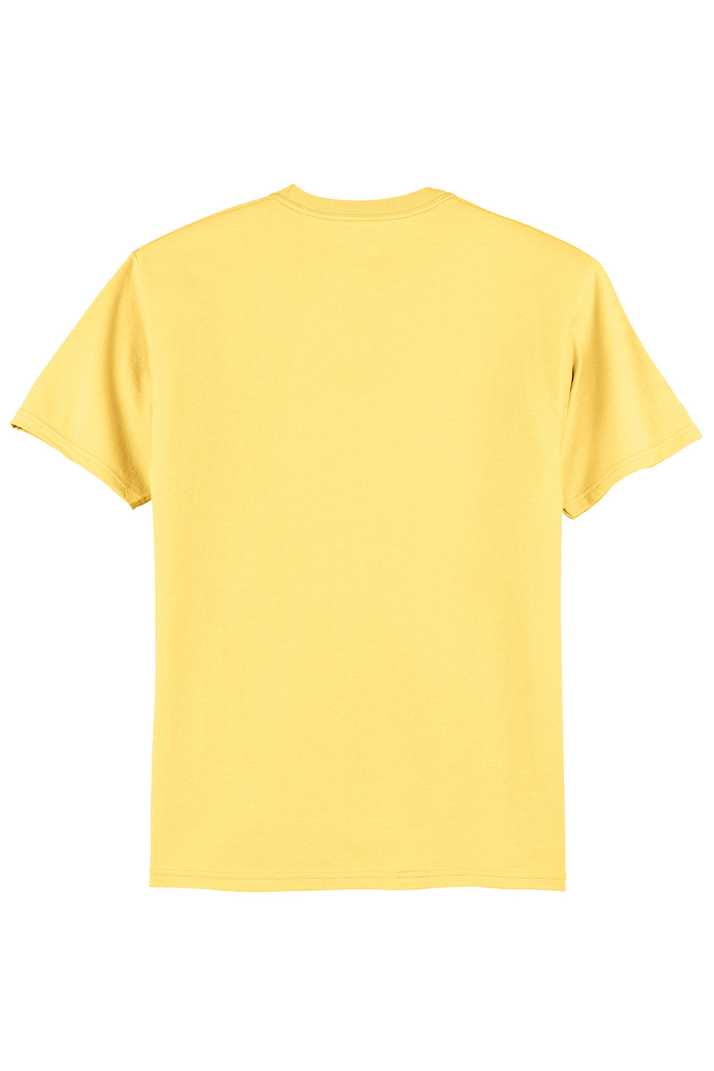 Hanes 5250/5250T Mens ComfortSoft Short Sleeve Crewneck T-Shirt Daffodil Yellow Flat Back