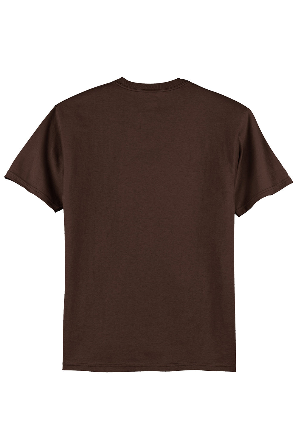 Hanes 5250/5250T Mens ComfortSoft Short Sleeve Crewneck T-Shirt Dark Chocolate Brown Flat Back