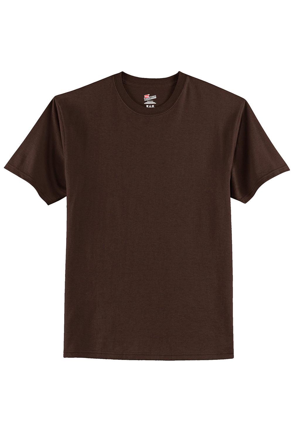 Hanes 5250/5250T Mens ComfortSoft Short Sleeve Crewneck T-Shirt Dark Chocolate Brown Flat Front