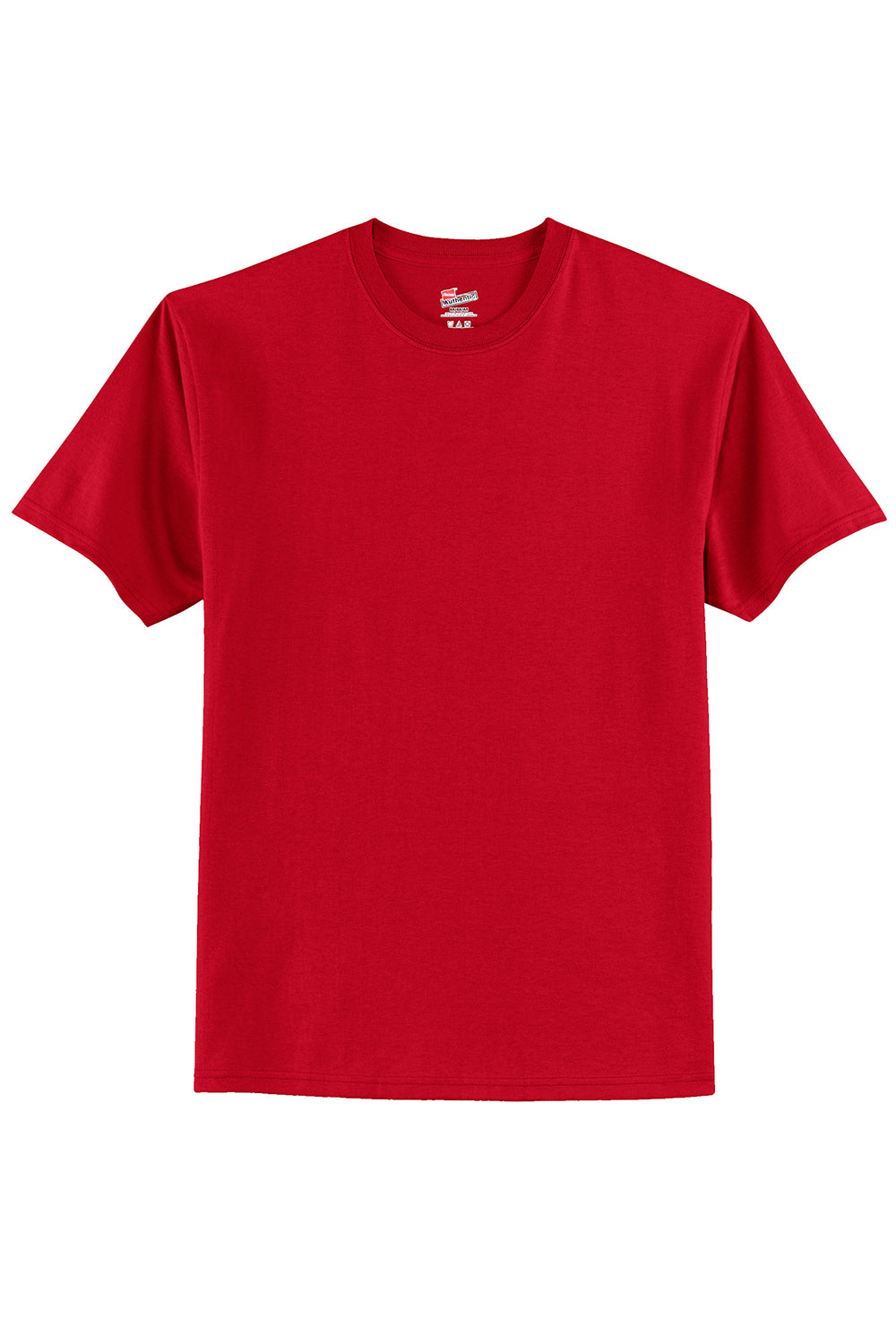 Hanes 5250/5250T Mens ComfortSoft Short Sleeve Crewneck T-Shirt Deep Red Flat Front