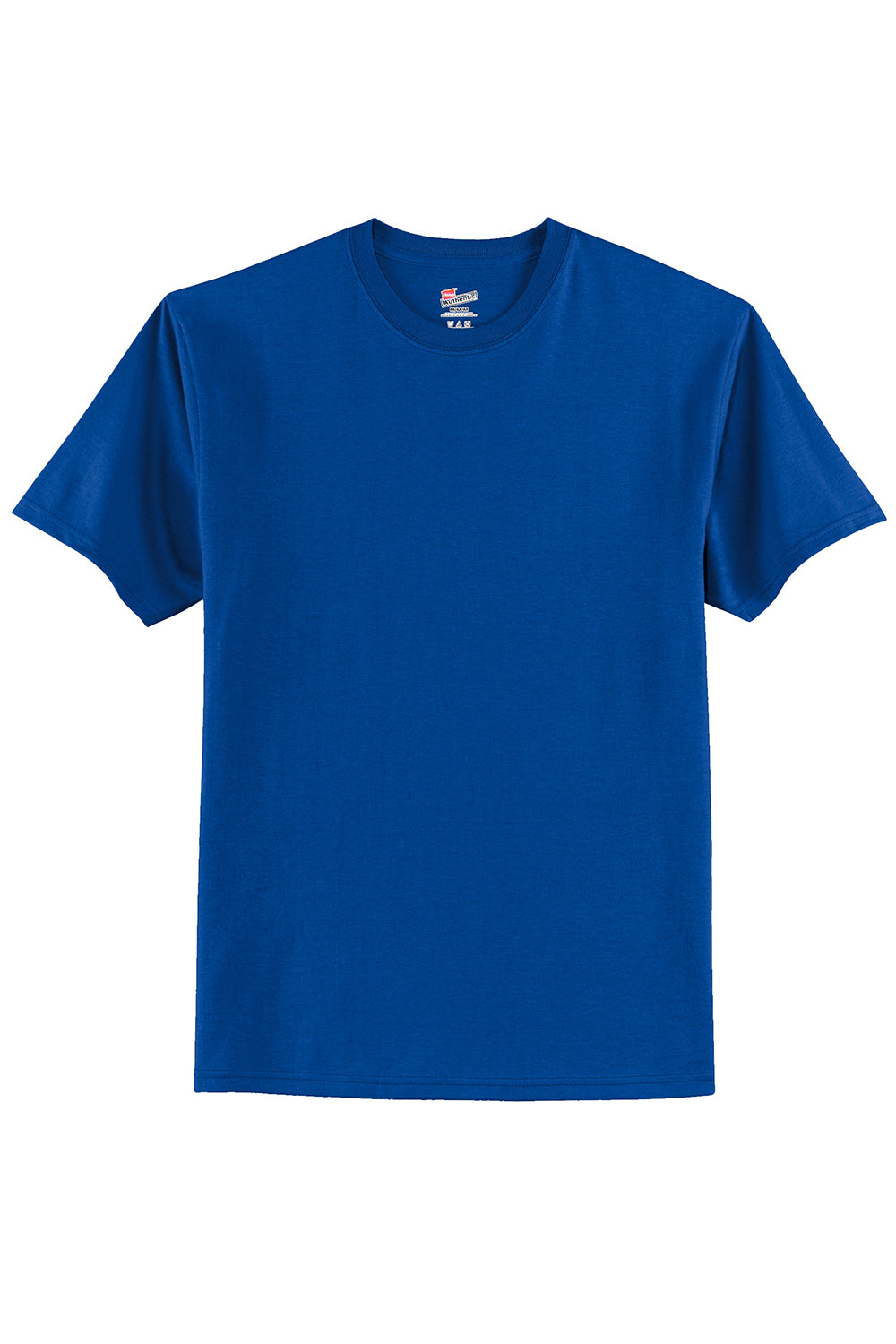 Hanes 5250/5250T Mens ComfortSoft Short Sleeve Crewneck T-Shirt Deep Royal Blue Flat Front