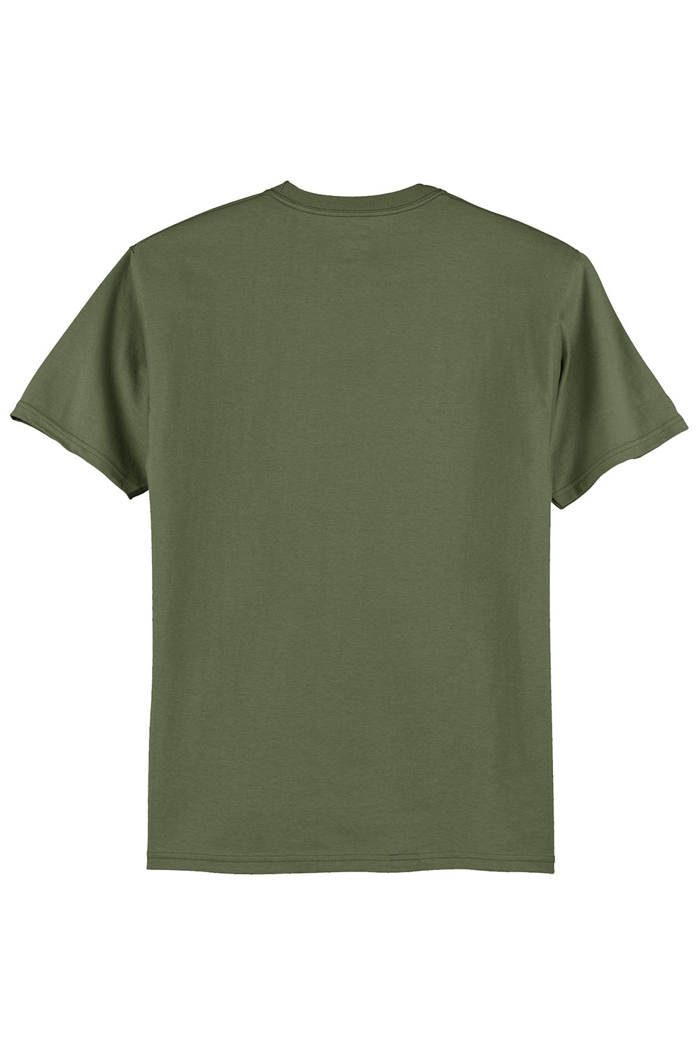 Hanes 5250/5250T Mens ComfortSoft Short Sleeve Crewneck T-Shirt Fatigue Green Flat Back