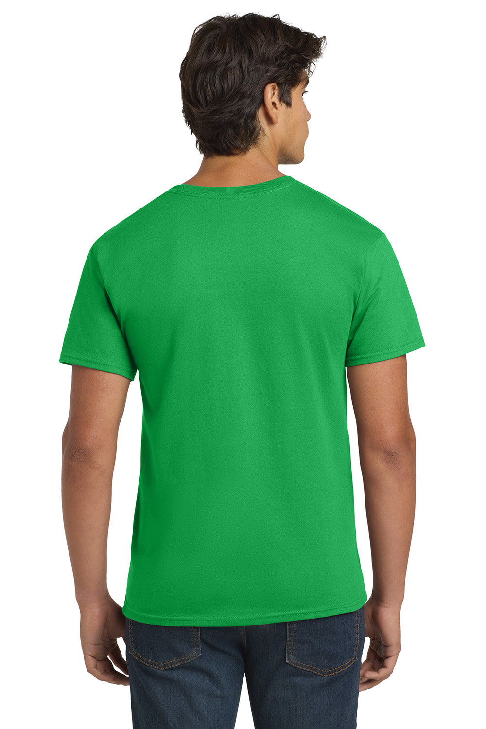 Hanes 5250/5250T Mens ComfortSoft Short Sleeve Crewneck T-Shirt Kelly Green Model Back