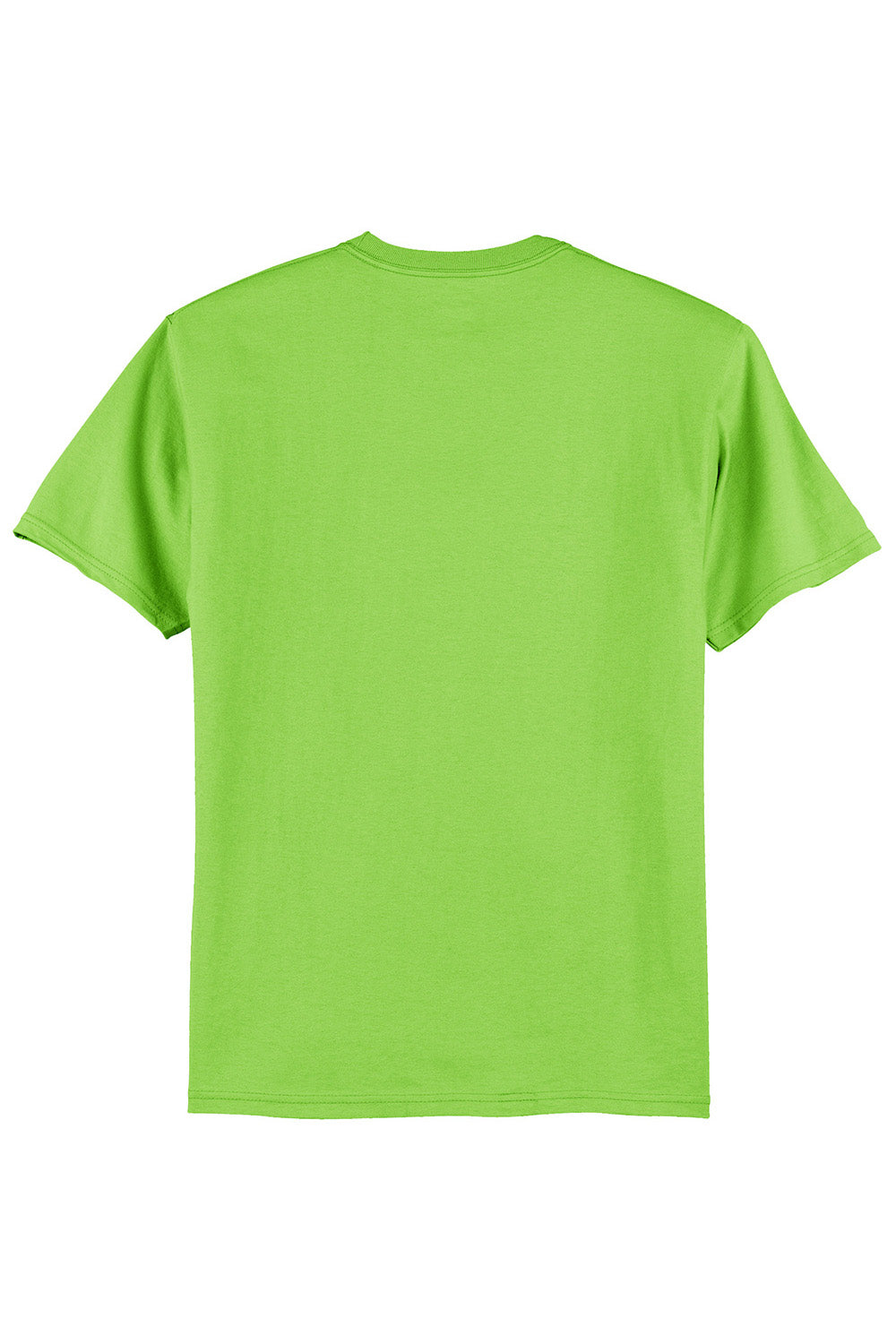 Hanes 5250/5250T Mens ComfortSoft Short Sleeve Crewneck T-Shirt Lime Green Flat Back