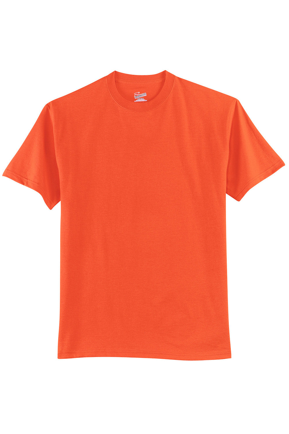 Hanes 5250/5250T Mens ComfortSoft Short Sleeve Crewneck T-Shirt Orange Flat Front