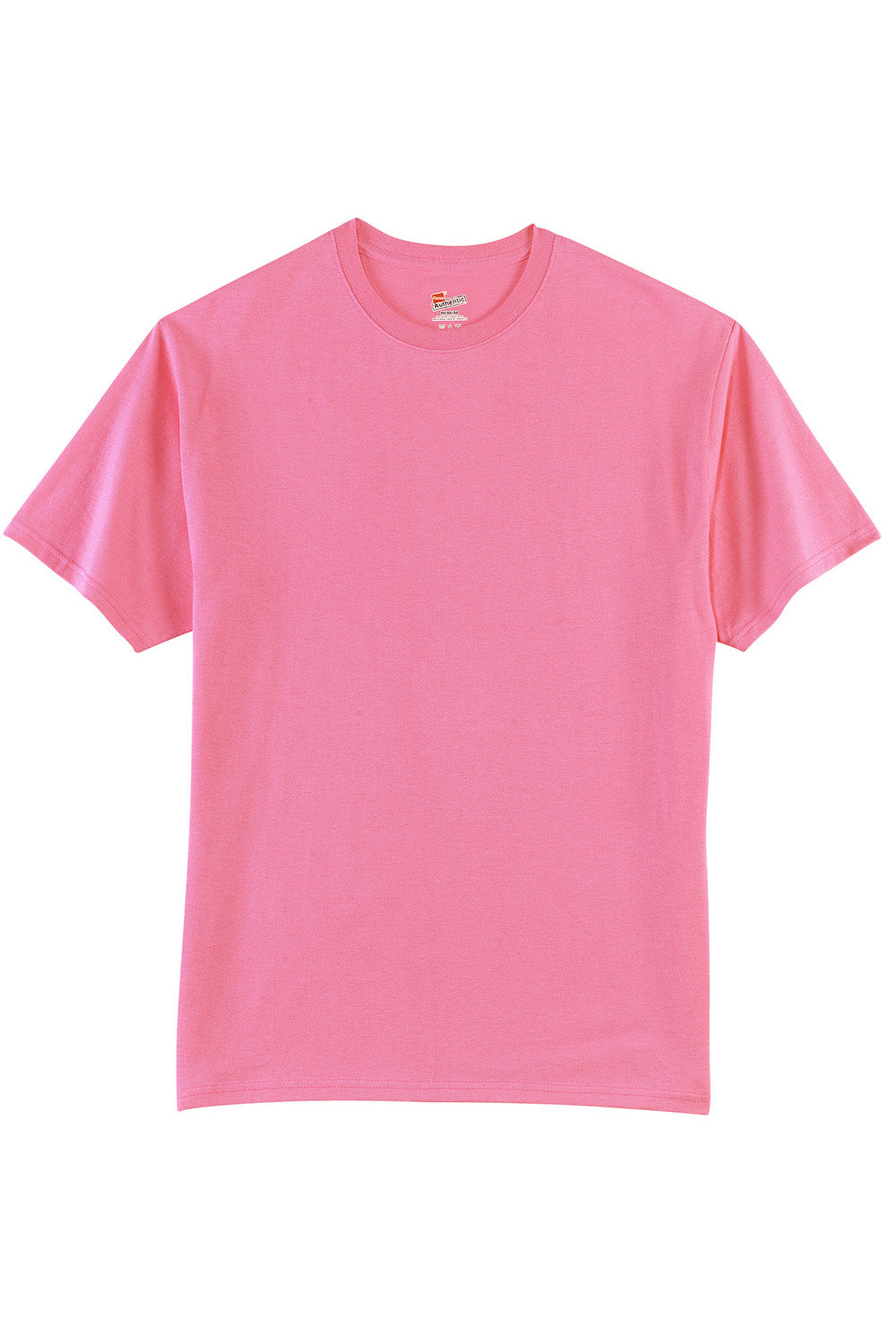 Hanes 5250/5250T Mens ComfortSoft Short Sleeve Crewneck T-Shirt Pink Flat Front