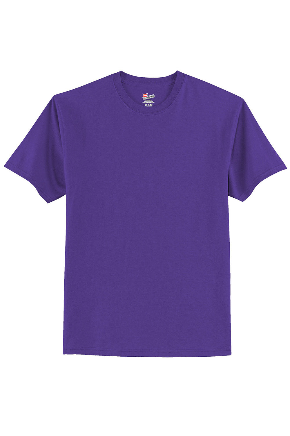 Hanes 5250/5250T Mens ComfortSoft Short Sleeve Crewneck T-Shirt Purple Flat Front