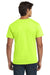 Hanes 5250/5250T Mens ComfortSoft Short Sleeve Crewneck T-Shirt Safety Green Model Back