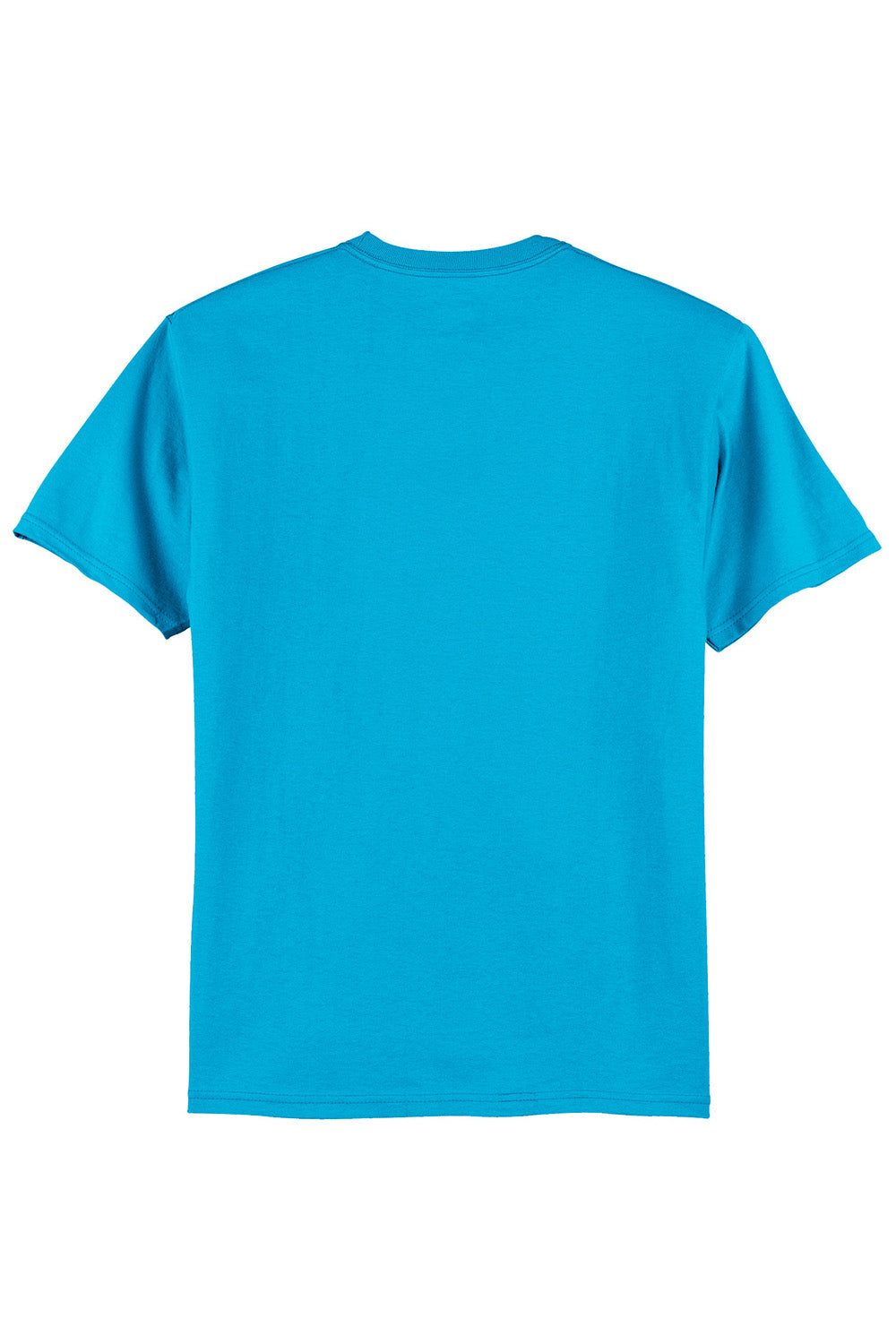 Hanes 5250/5250T Mens ComfortSoft Short Sleeve Crewneck T-Shirt Teal Blue Flat Back