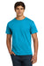 Hanes 5250/5250T Mens ComfortSoft Short Sleeve Crewneck T-Shirt Teal Blue Model Front