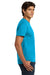 Hanes 5250/5250T Mens ComfortSoft Short Sleeve Crewneck T-Shirt Teal Blue Model Side