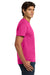 Hanes 5250/5250T Mens ComfortSoft Short Sleeve Crewneck T-Shirt Wow Pink Model Side