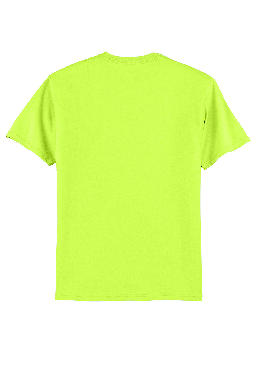 Hanes 5250/5250T Mens ComfortSoft Short Sleeve Crewneck T-Shirt Safety Green Flat Back