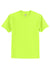 Hanes 5250/5250T Mens ComfortSoft Short Sleeve Crewneck T-Shirt Safety Green Flat Front