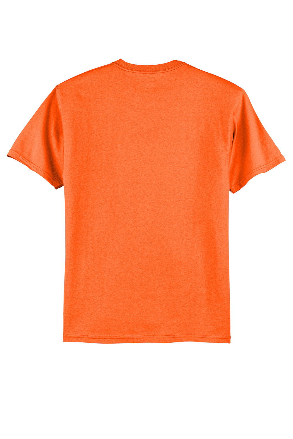 Hanes 5250/5250T Mens ComfortSoft Short Sleeve Crewneck T-Shirt Safety Orange Flat Back