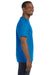 Hanes 5250/5250T Mens ComfortSoft Short Sleeve Crewneck T-Shirt Sapphire Blue Model Side