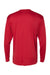 Badger 4004 Mens Ultimate SoftLock Moisture Wicking Long Sleeve Crewneck T-Shirt Red Flat Back