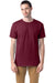 Hanes 5280 Mens ComfortSoft Short Sleeve Crewneck T-Shirt Maroon Model Front