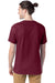 Hanes 5280 Mens ComfortSoft Short Sleeve Crewneck T-Shirt Maroon Model Back