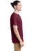 Hanes 5280 Mens ComfortSoft Short Sleeve Crewneck T-Shirt Maroon Model Side