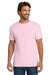 Hanes 5280 Mens ComfortSoft Short Sleeve Crewneck T-Shirt Pale Pink Model Front