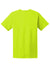 Hanes 5280 Mens ComfortSoft Short Sleeve Crewneck T-Shirt Safety Green Flat Back