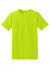 Hanes 5280 Mens ComfortSoft Short Sleeve Crewneck T-Shirt Safety Green Flat Front