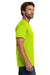 Hanes 5280 Mens ComfortSoft Short Sleeve Crewneck T-Shirt Safety Green Model Side