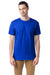 Hanes 5280 Mens ComfortSoft Short Sleeve Crewneck T-Shirt Athletic Royal Blue Model Front