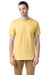 Hanes 5280 Mens ComfortSoft Short Sleeve Crewneck T-Shirt Athletic Gold Model Front