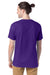 Hanes 5280 Mens ComfortSoft Short Sleeve Crewneck T-Shirt Athletic Purple Model Back