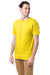 Hanes 5280 Mens ComfortSoft Short Sleeve Crewneck T-Shirt Athletic Yellow Model 3Q