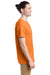 Hanes 5280 Mens ComfortSoft Short Sleeve Crewneck T-Shirt Tennessee Orange Model Side