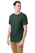 Hanes 5280 Mens ComfortSoft Short Sleeve Crewneck T-Shirt Athletic Dark Green Model 3Q