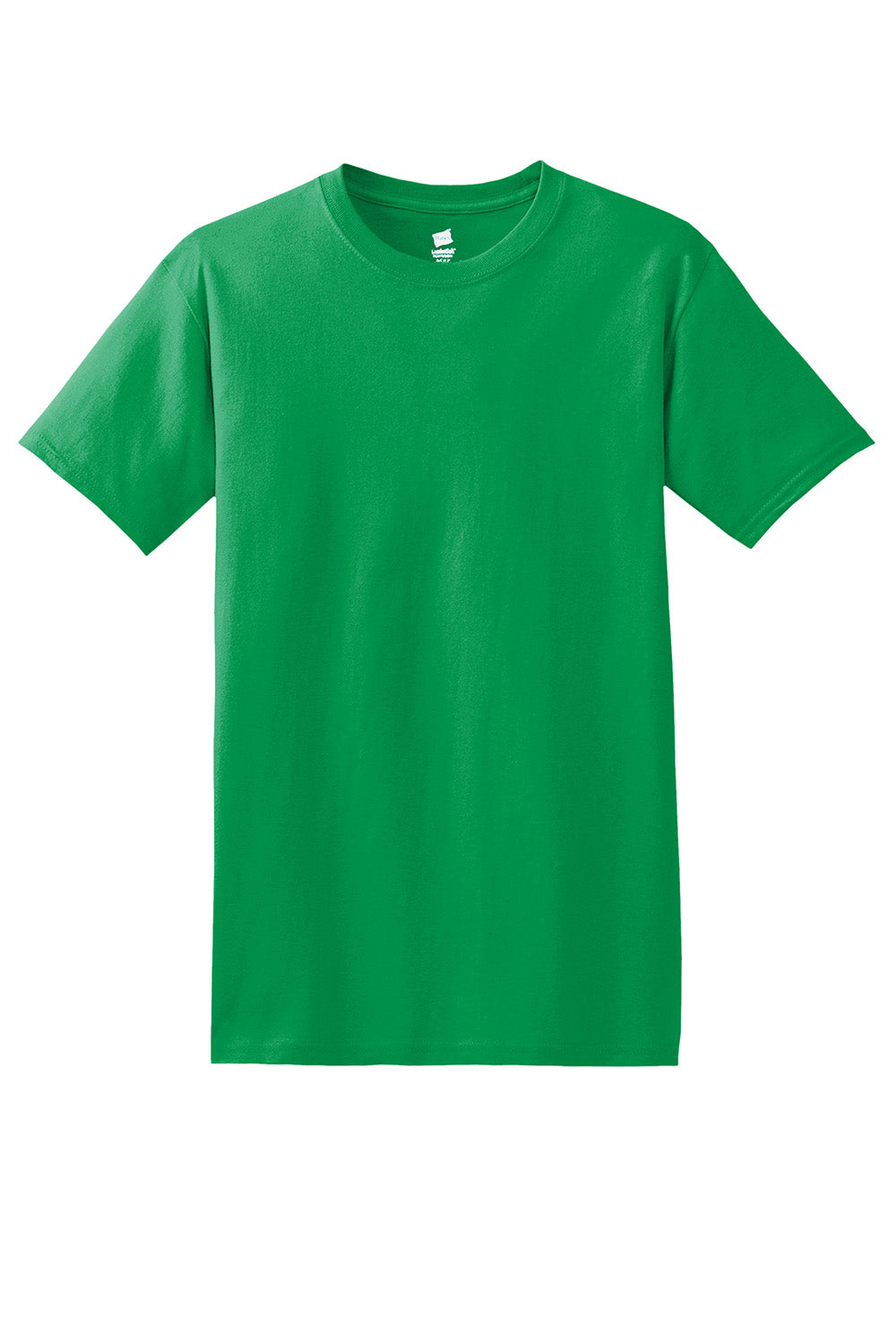 Hanes 5280 Mens ComfortSoft Short Sleeve Crewneck T-Shirt Kelly Green Flat Front