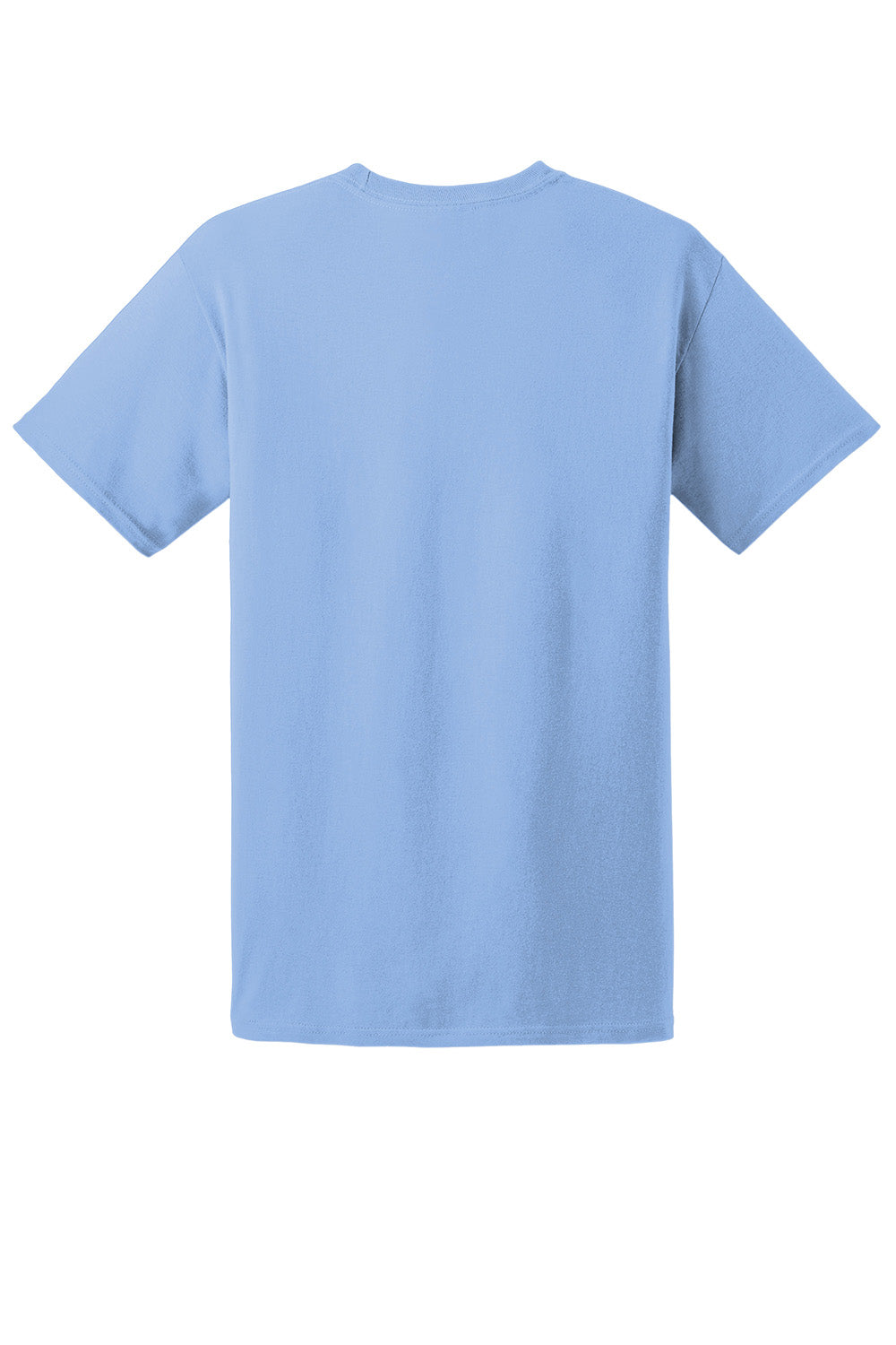 Hanes 5280 Mens ComfortSoft Short Sleeve Crewneck T-Shirt Light Blue Flat Back