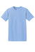 Hanes 5280 Mens ComfortSoft Short Sleeve Crewneck T-Shirt Light Blue Flat Front