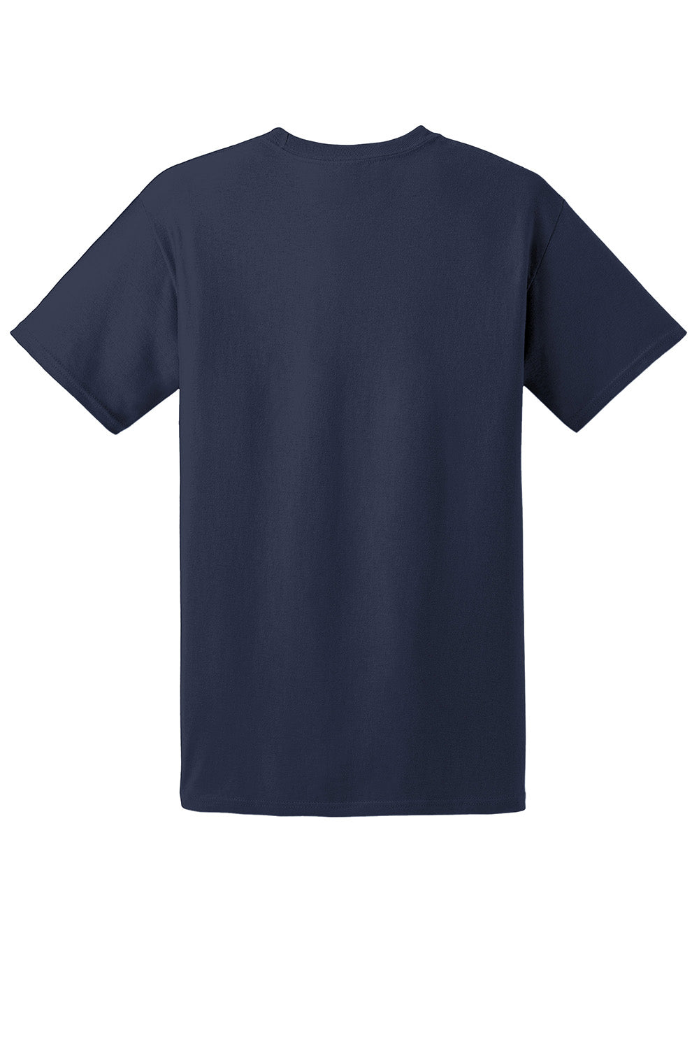 Hanes 5280 Mens ComfortSoft Short Sleeve Crewneck T-Shirt Navy Blue Flat Back