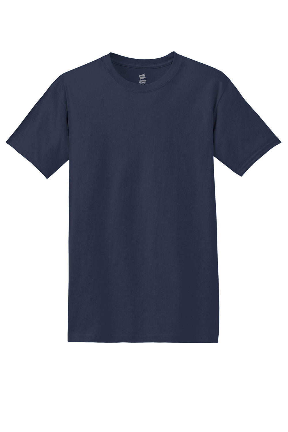 Hanes 5280 Mens ComfortSoft Short Sleeve Crewneck T-Shirt Navy Blue Flat Front