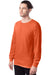 Hanes 5286 Mens ComfortSoft Long Sleeve Crewneck T-Shirt Texas Orange Model 3Q